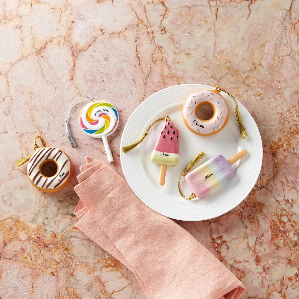 Lenox Personalized Donut 2-Piece Ornament Set