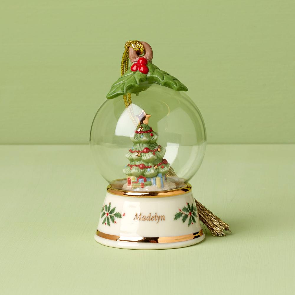 lenox Personalized Globe Tree Ornament