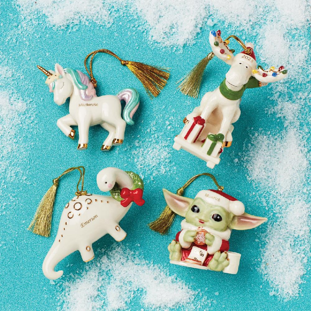 Lenox Personalized Prancing Unicorn Ornament