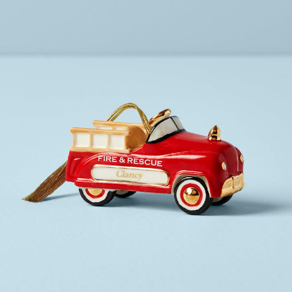 lenox Personalized Toy Fire Truck Ornament