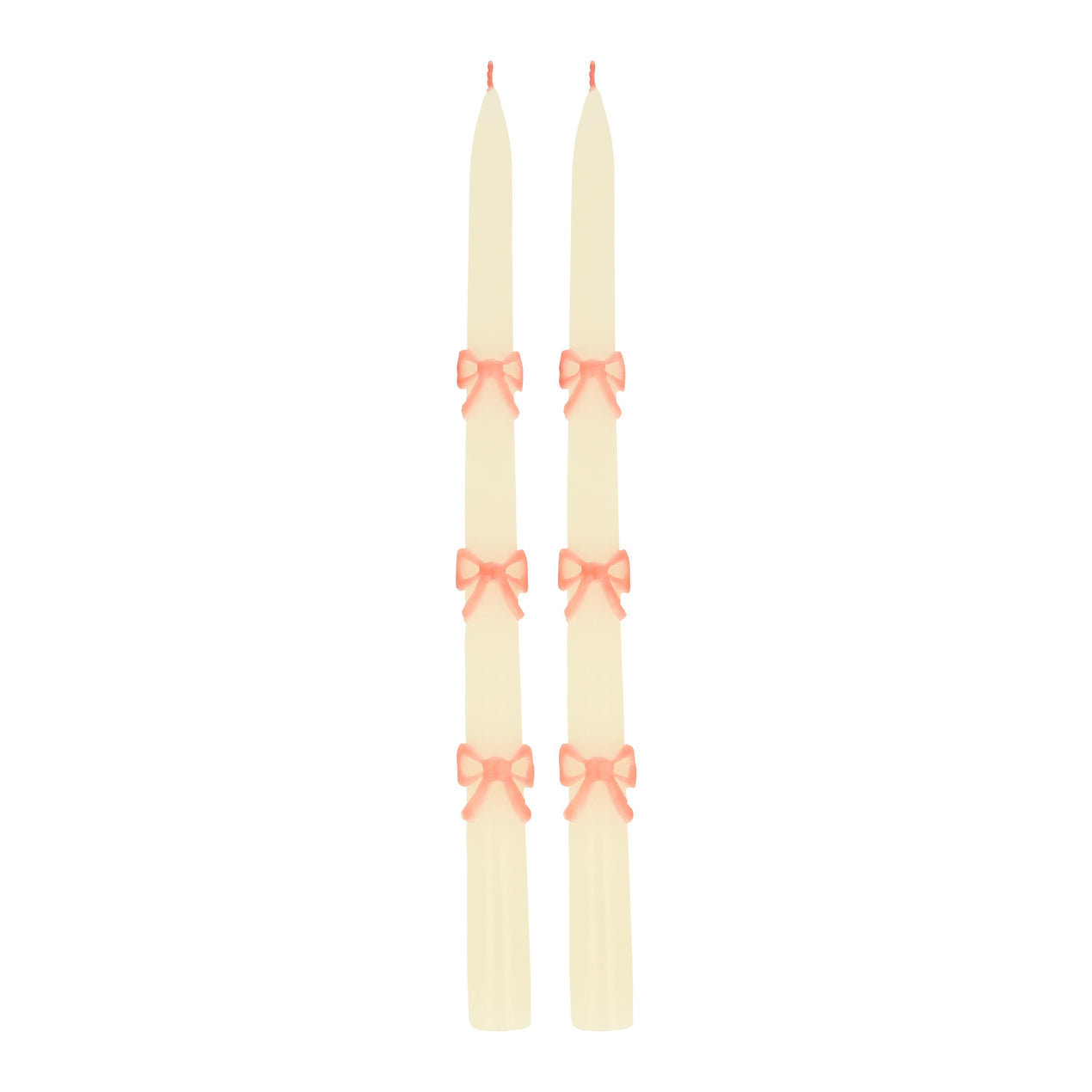 lenox Pink Bow Taper Candles