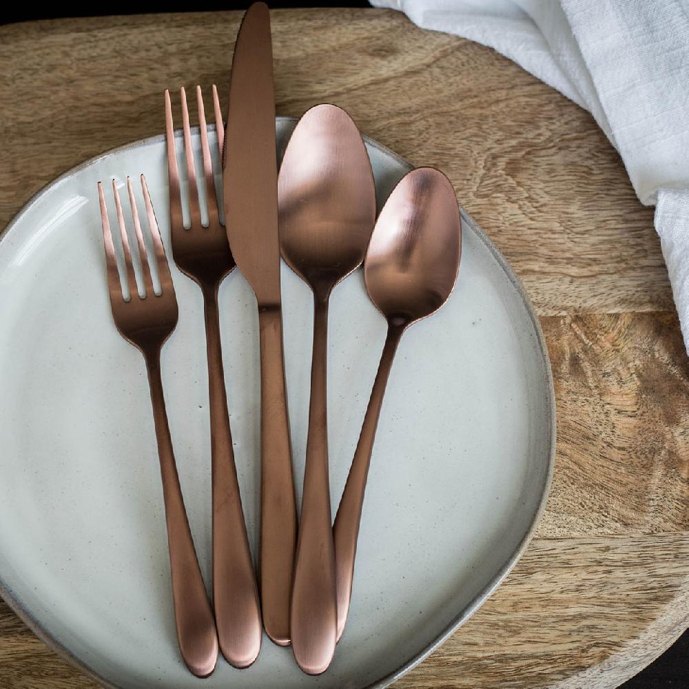 Lenox Poet Copper Satin 20 Piece Flatware Set