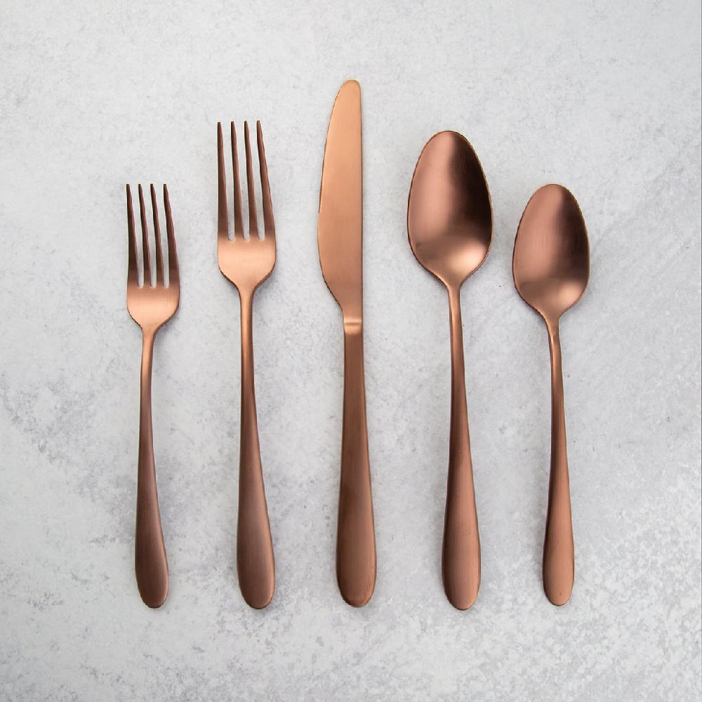 Lenox Poet Copper Satin 20 Piece Flatware Set