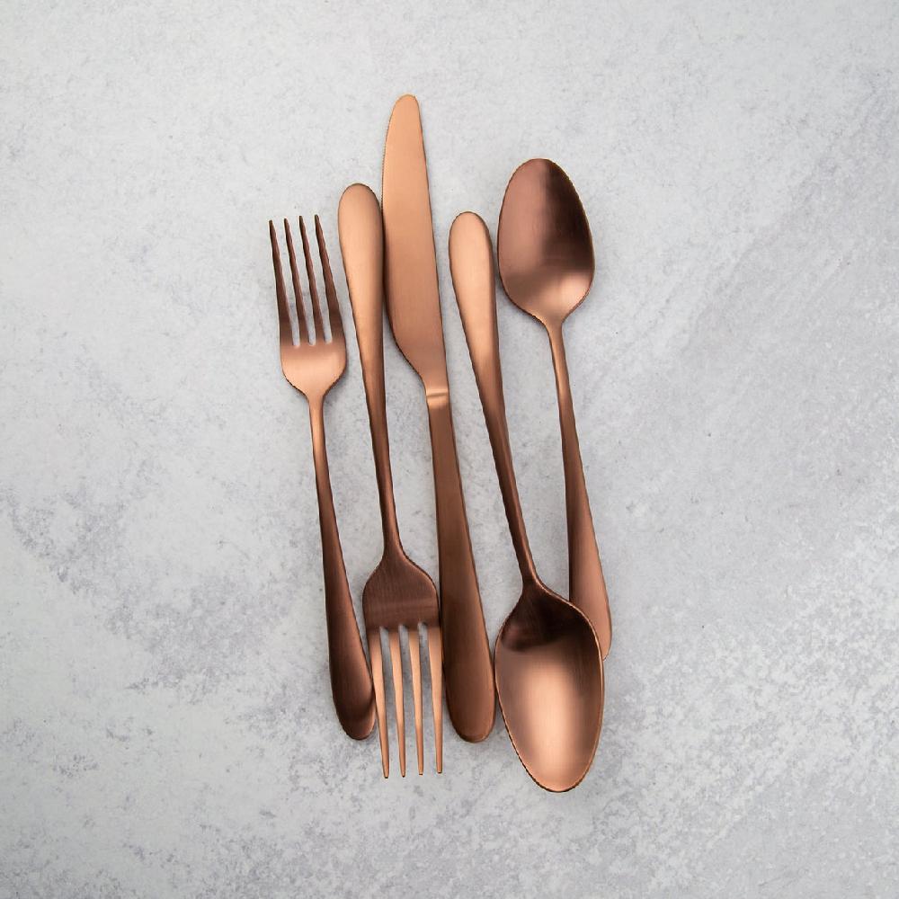 Lenox Poet Copper Satin 20 Piece Flatware Set