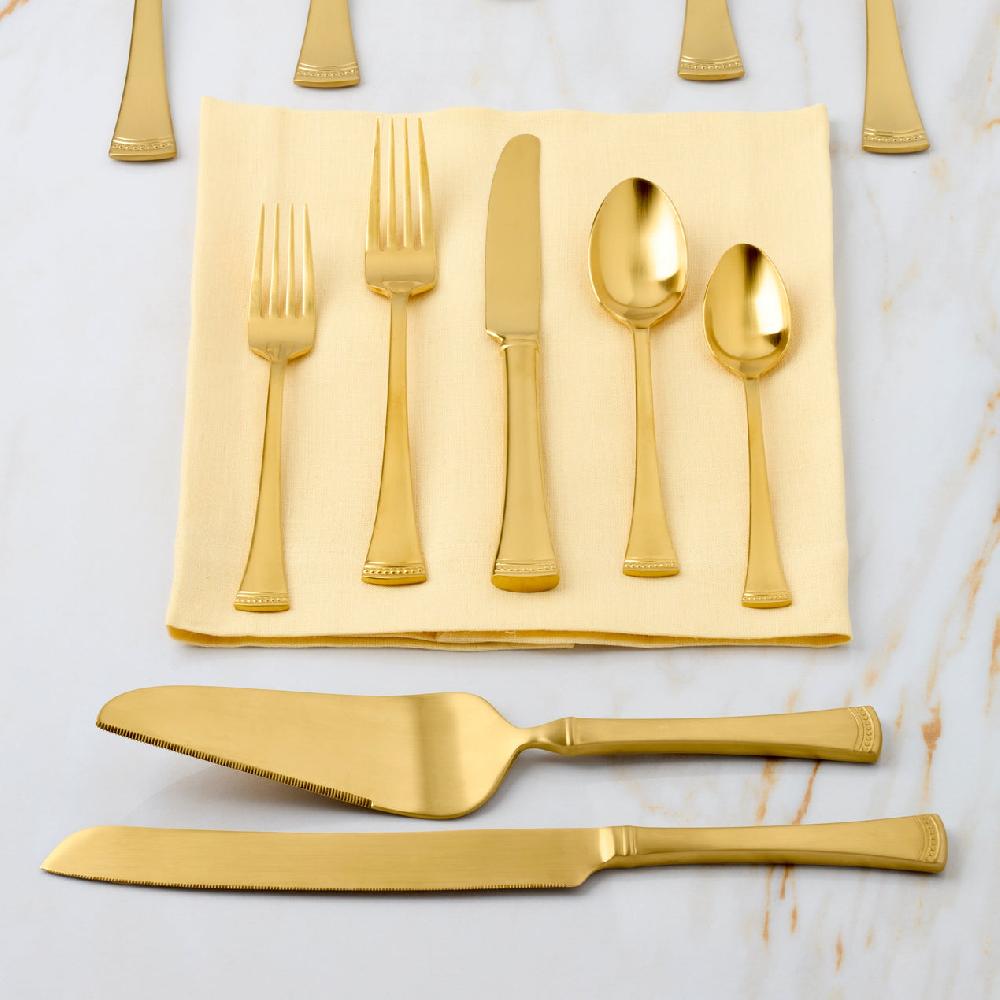 Lenox Portola Gold Satin 2 Piece Dessert Set