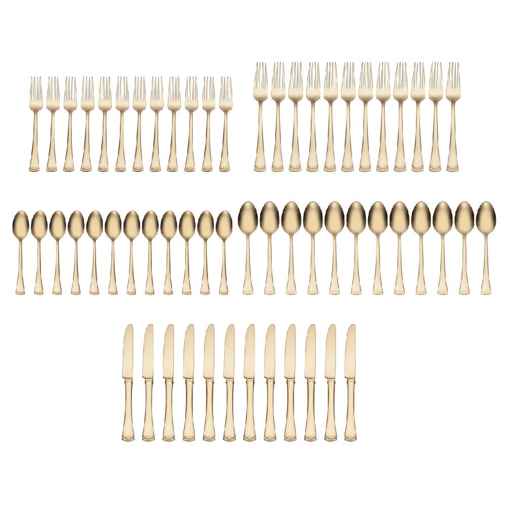 Lenox Portola Gold Satin 60 Piece Flatware Set