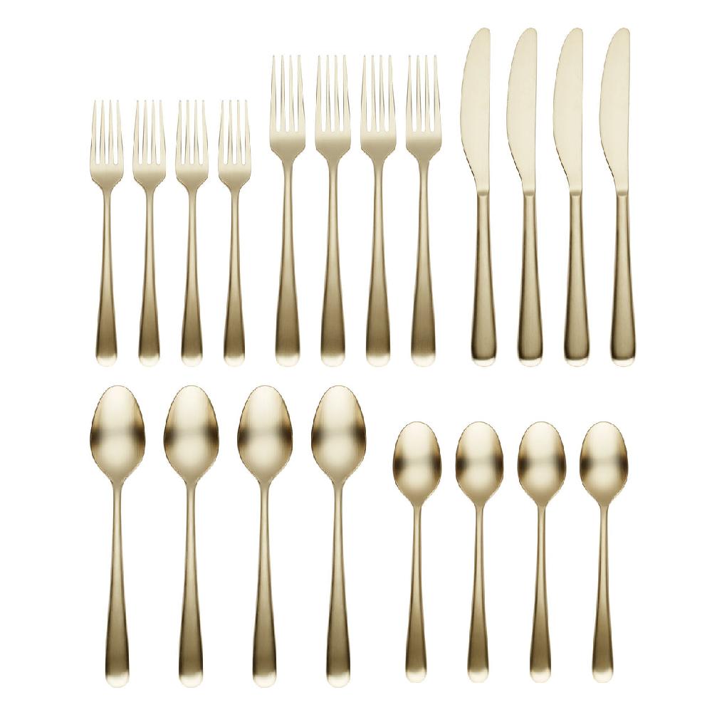 Lenox Rafael Champagne Satin 20 Piece Flatware Set