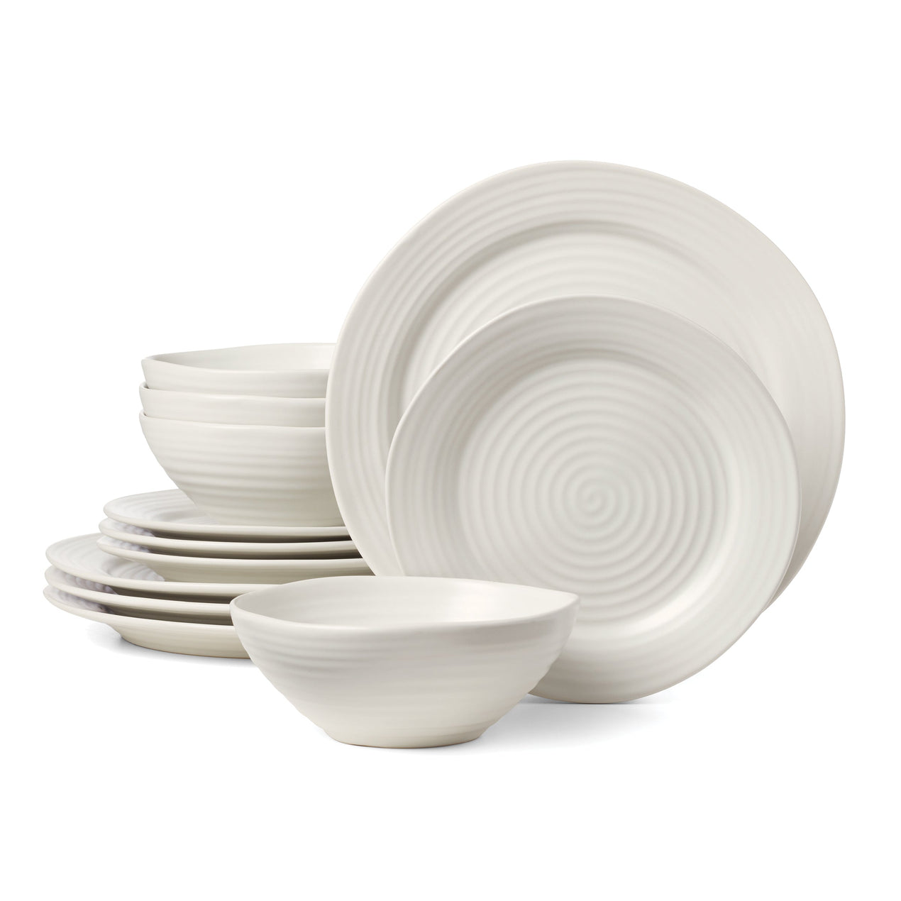 lenox Ridge White 12-Piece Dinnerware Set