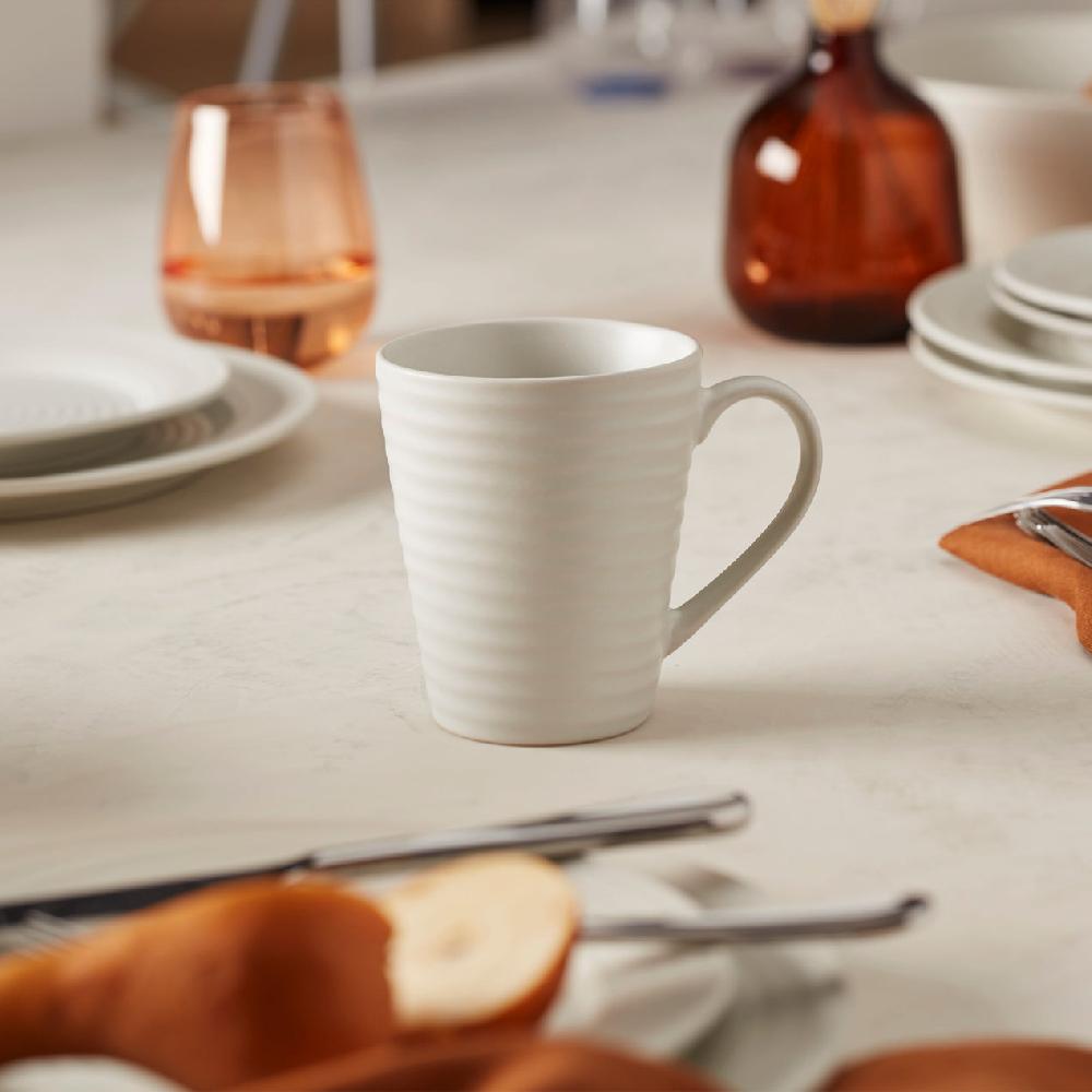 Lenox Ridge White Mugs - Set Of 4