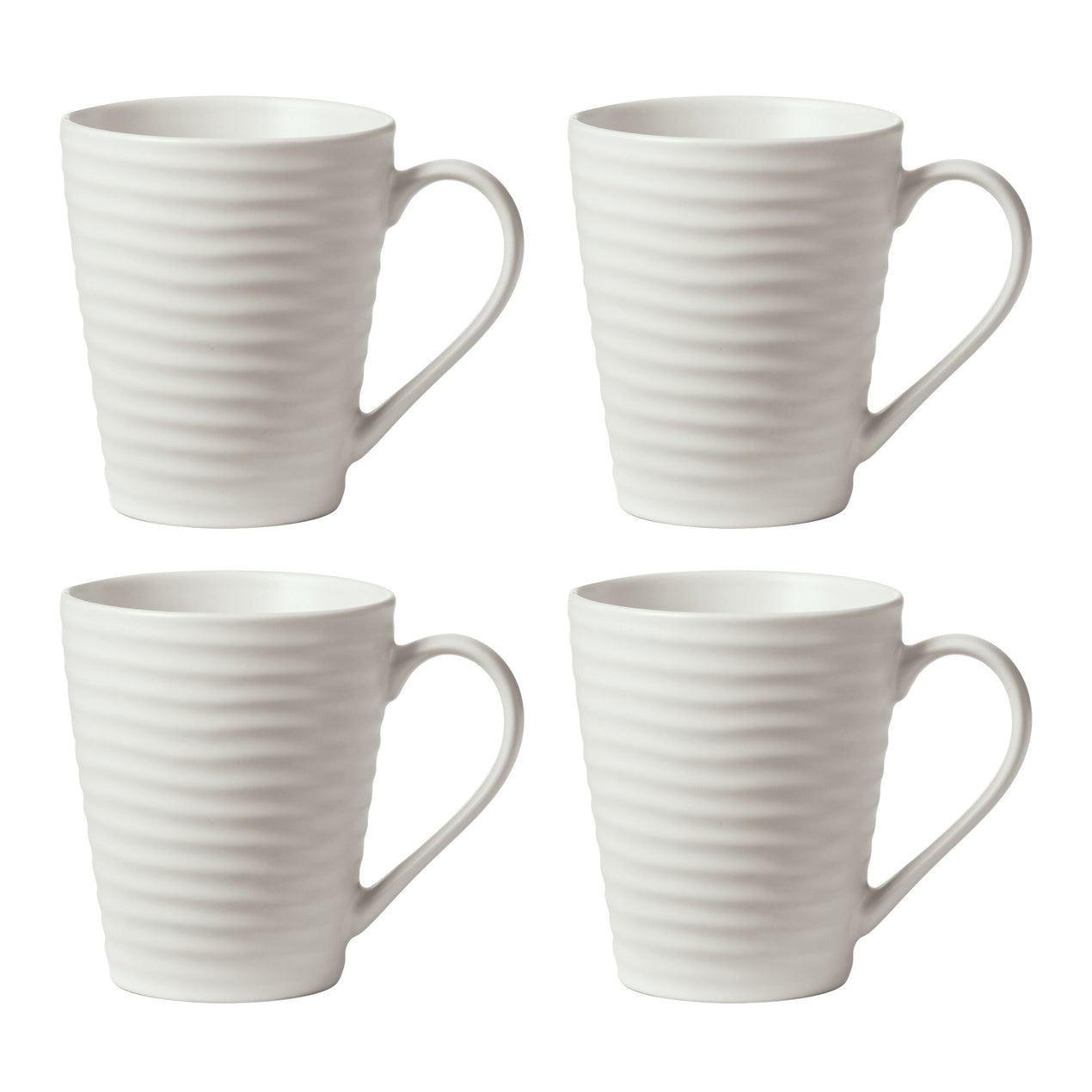 lenox Ridge White Mugs - Set of 4