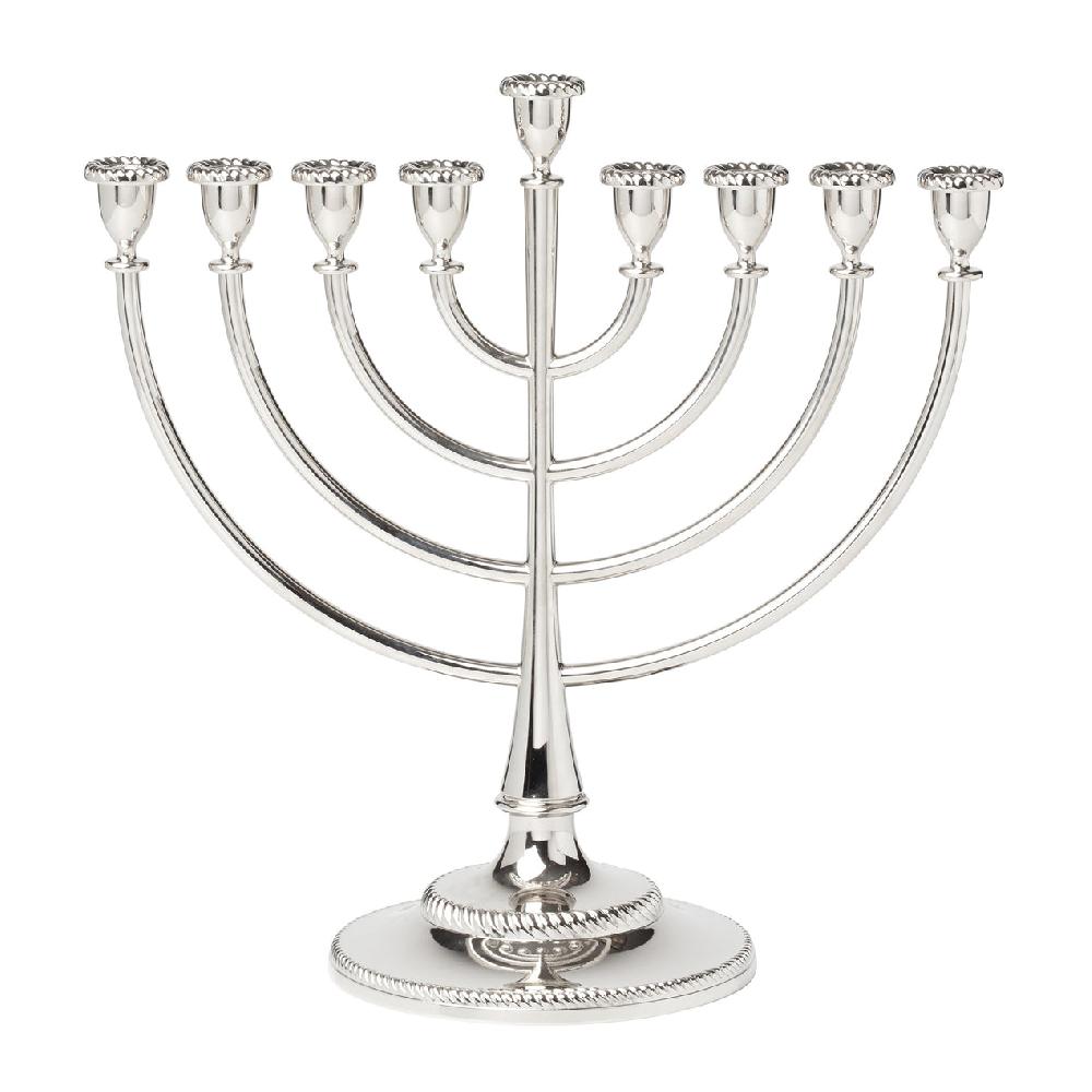 lenox Roseland Silver Menorah