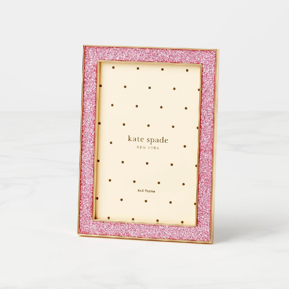 lenox Sitting Pretty 4" X 6" Pink Glitter Frame