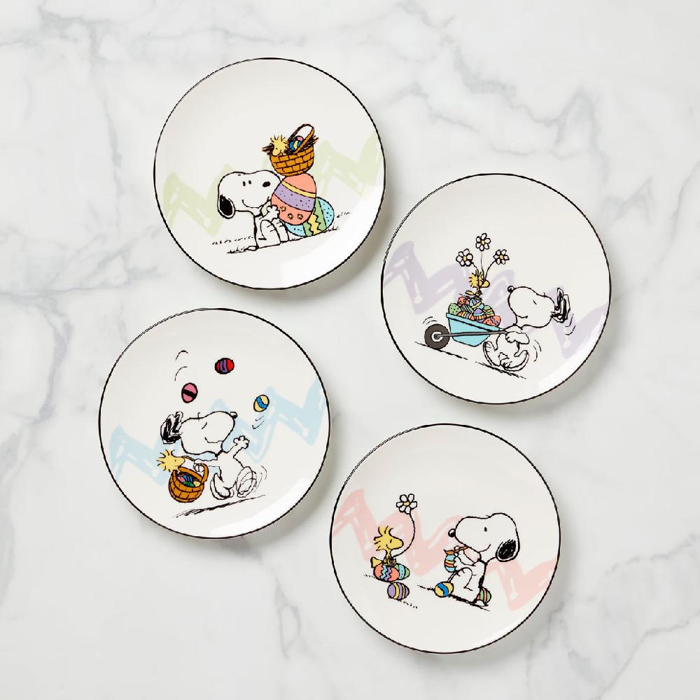 lenox Snoopy Easter Accent Plates - Set of 4