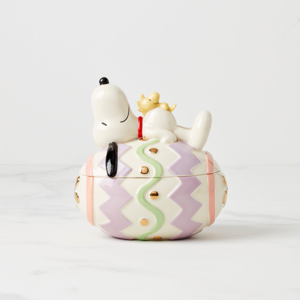 lenox Snoopy Easter Covered Candy Dish