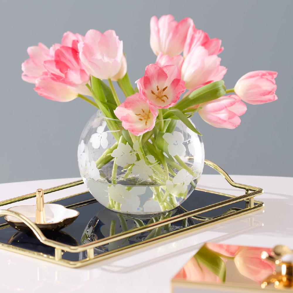 Lenox Spring Pansies Glass Petite Rose Bowl