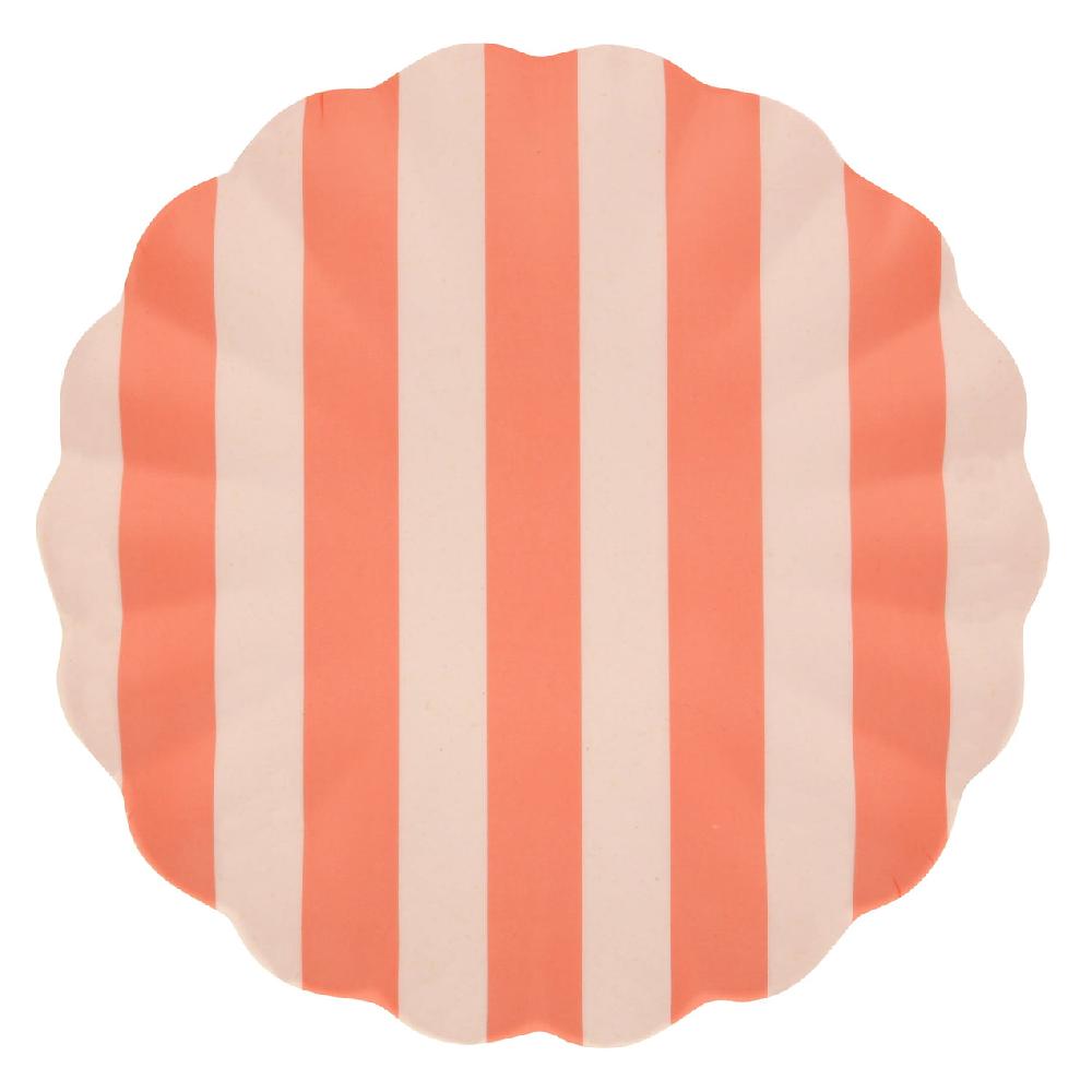 Lenox Stripy Reusable Bamboo Large Plates Set Of 6