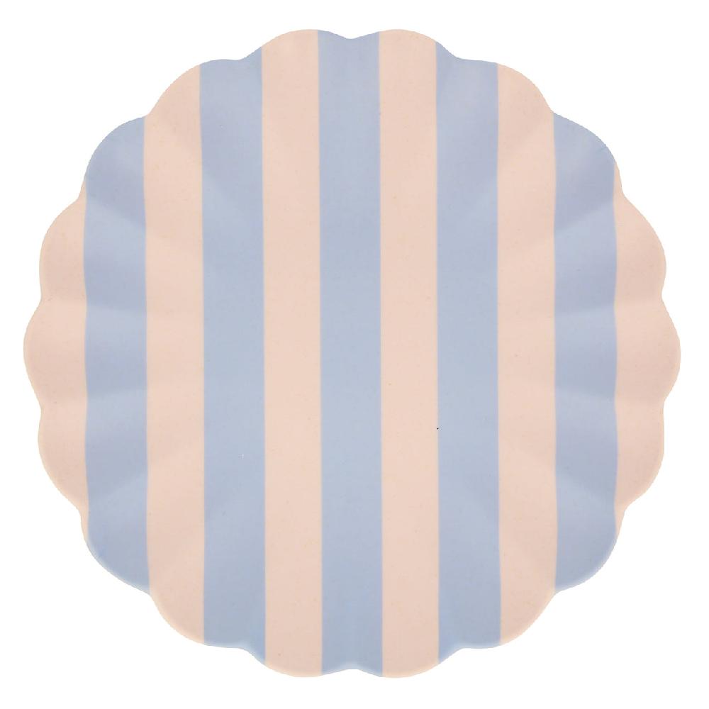 Lenox Stripy Reusable Bamboo Large Plates Set Of 6