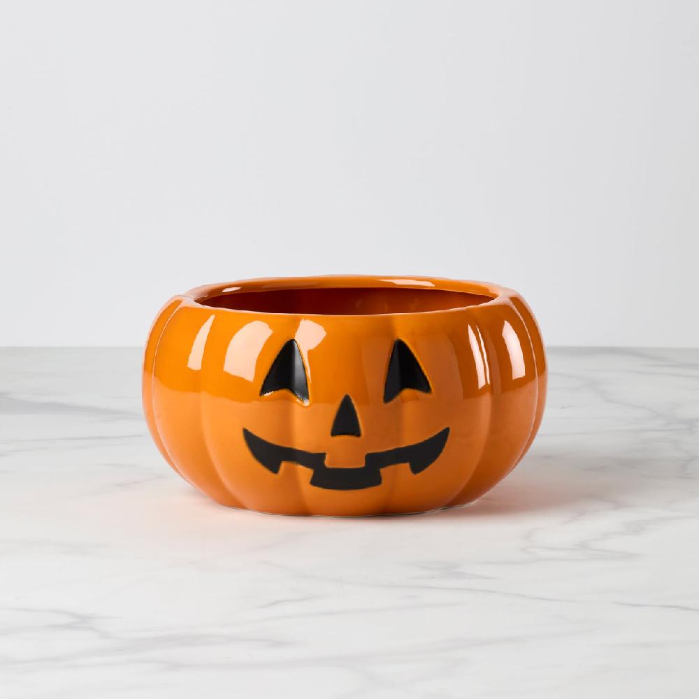 lenox Vintage Halloween Figural Pumpkin Candy Bowl