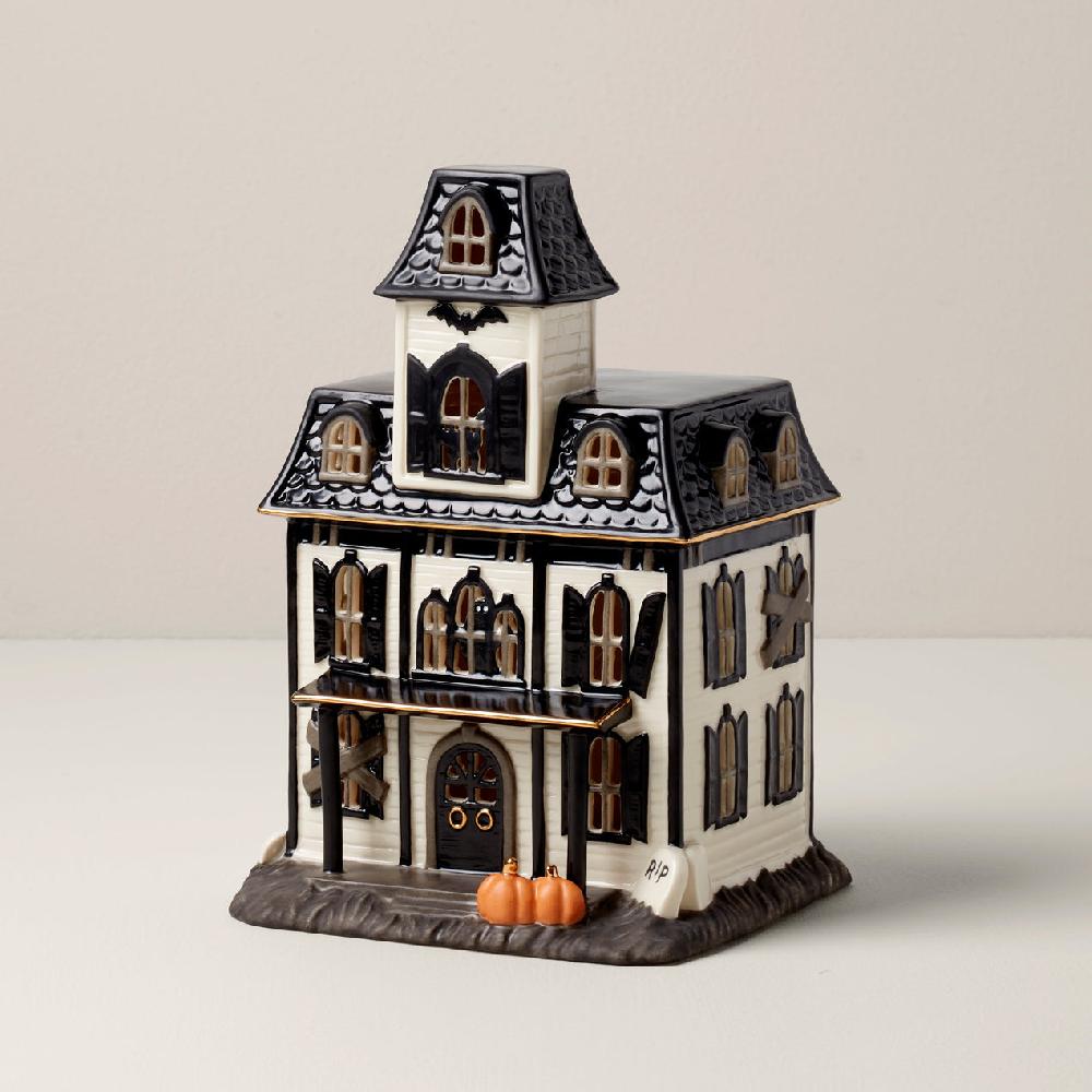 lenox Vintage Halloween Lit House Figurine