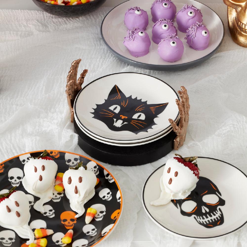 Lenox Vintro Halloween Tidbit Plates Holder
