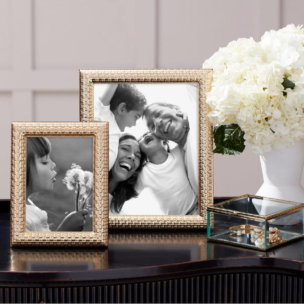 Lenox Watchband Satin Gold 5" X 7" Photo Frame