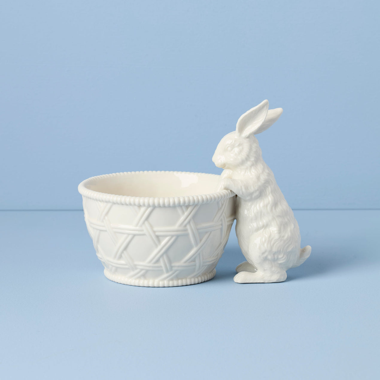 lenox Wicker Creek Bunny Candy Dish