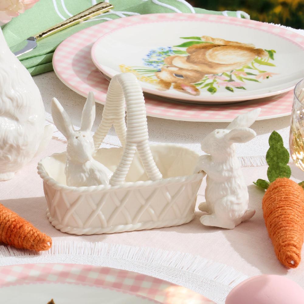 Lenox Wicker Creek Bunny Salt & Pepper Set