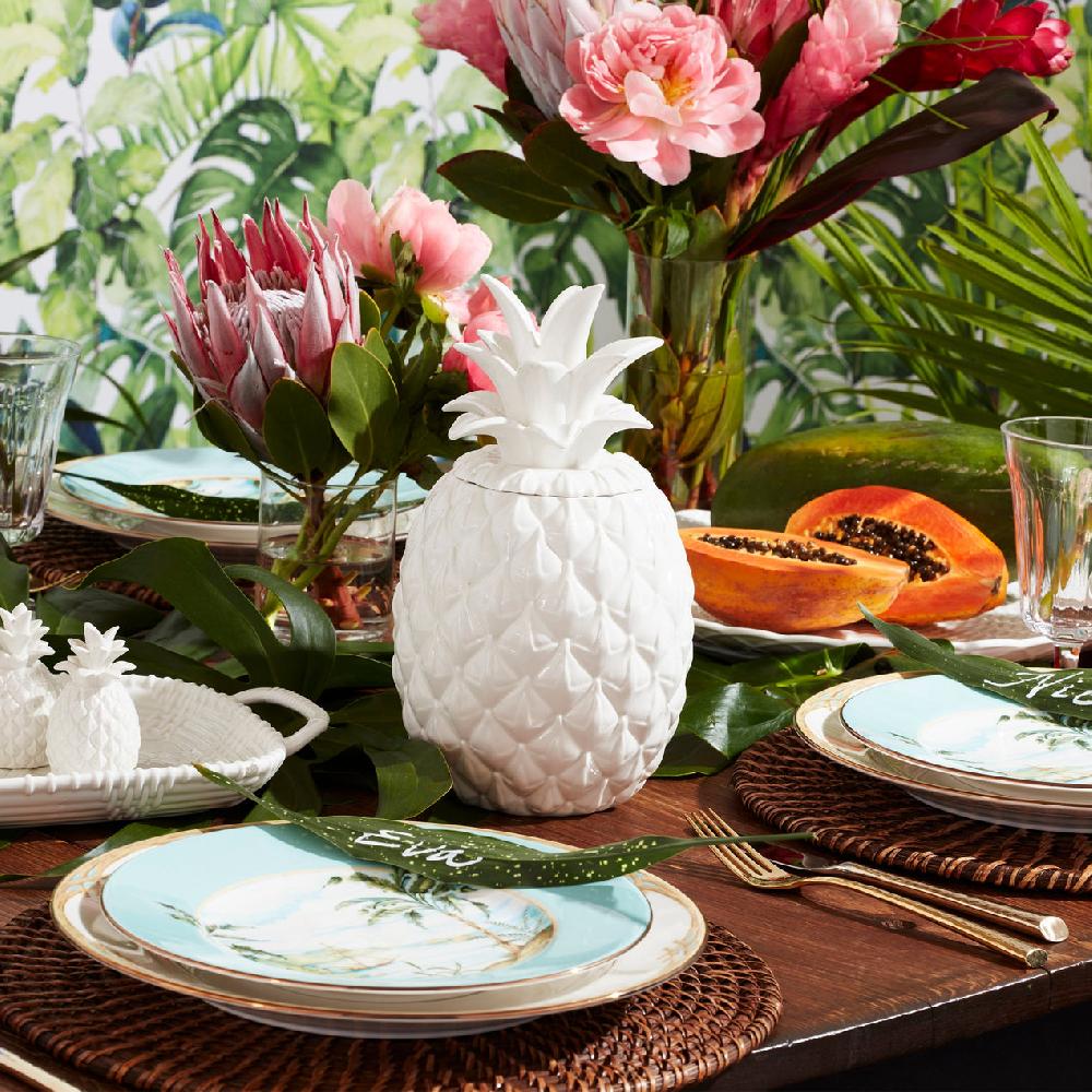 Lenox Wicker Creek Pineapple Cookie Jar