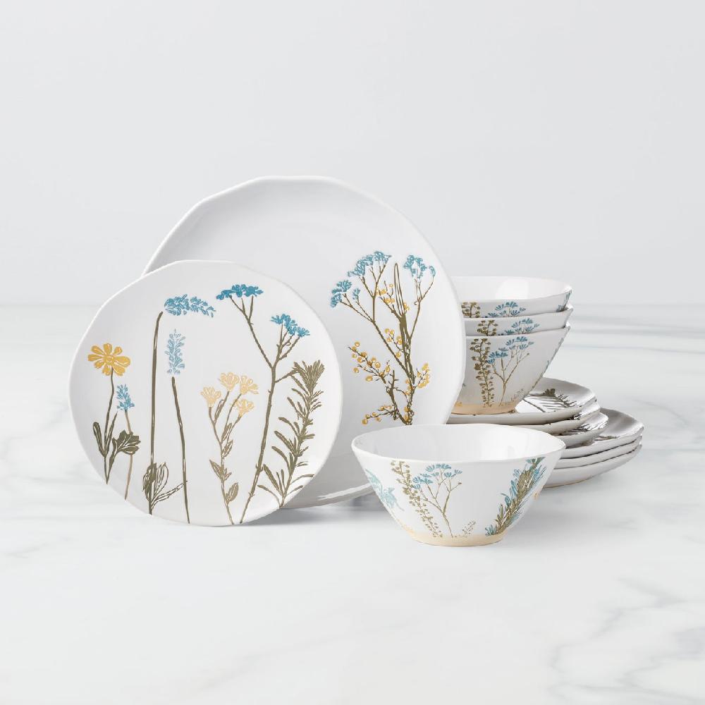 lenox Wildflowers 12-Piece Dinnerware Set