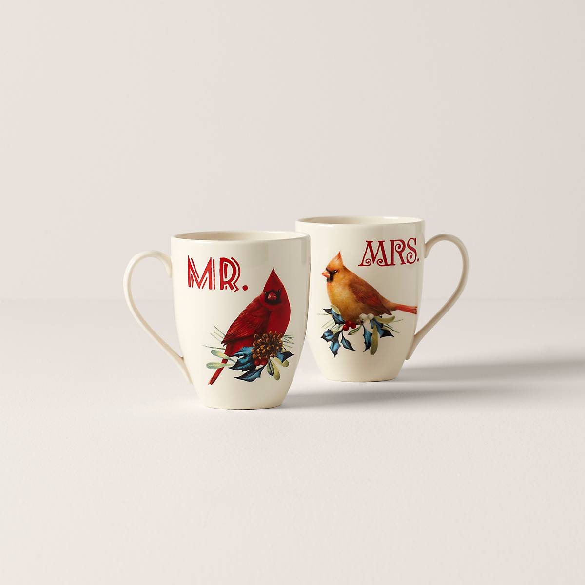 lenox Winter Greeting 2-Piece Mr & Mrs Mug Set