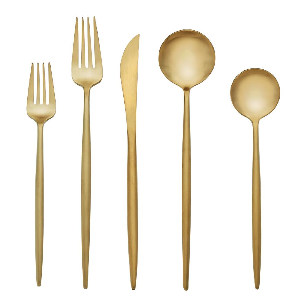 lenox Zephyr Gold Satin 20 Piece Flatware Set