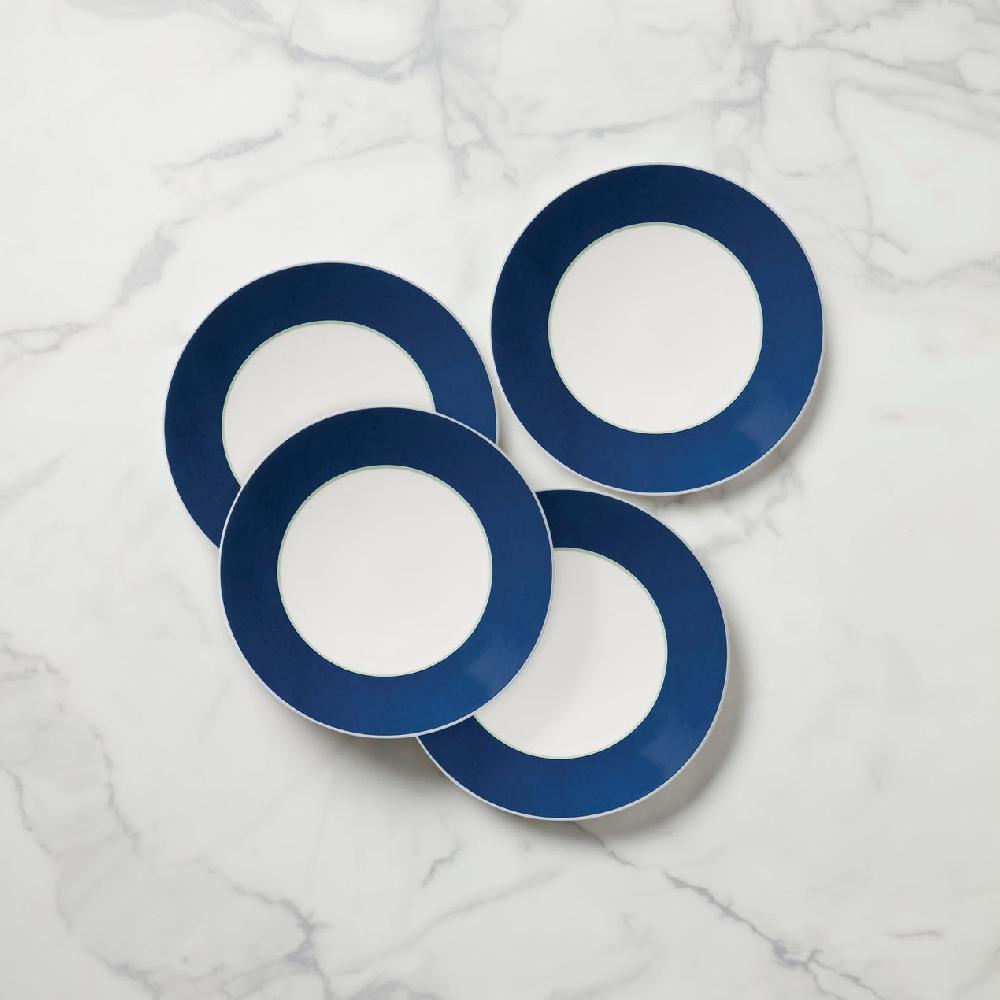 lenox Make It Pop Accent Plates - Set of 4 - Navy/Green