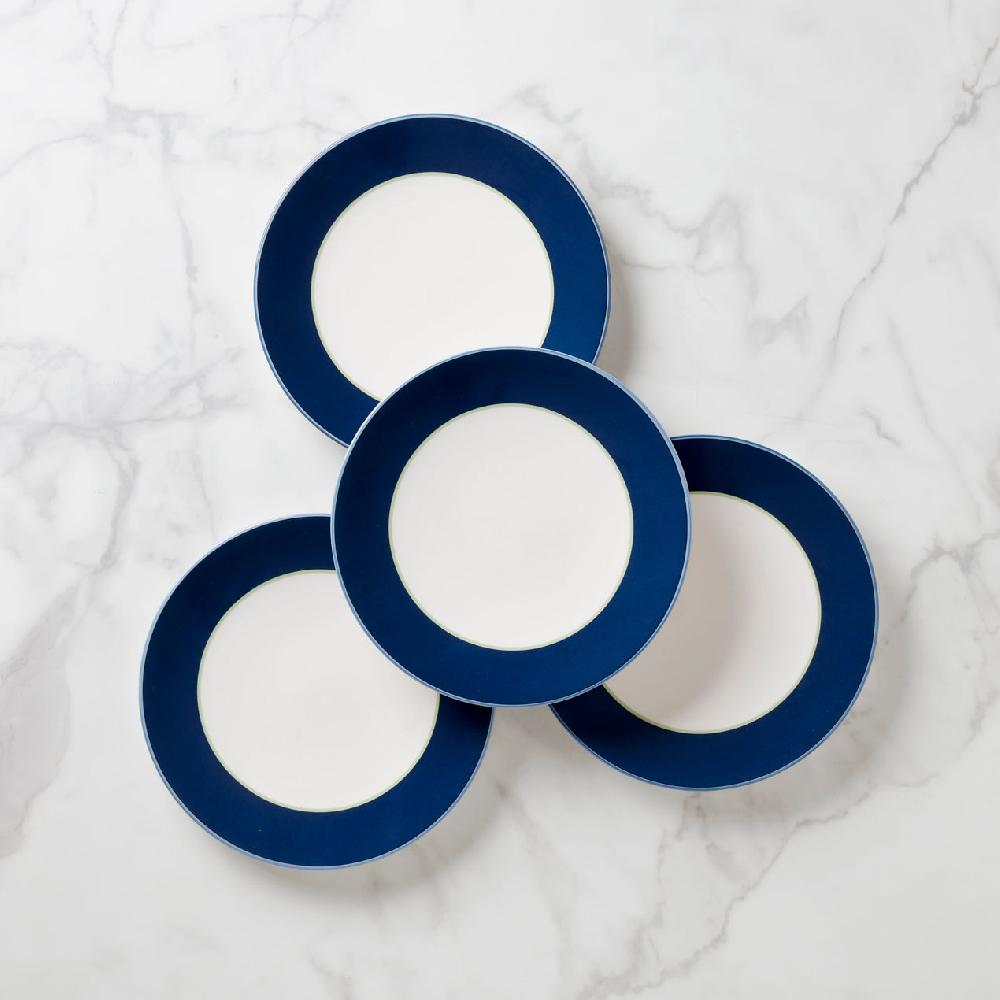 lenox Make It Pop Dinner Plates - Set of 4 - Navy/Green