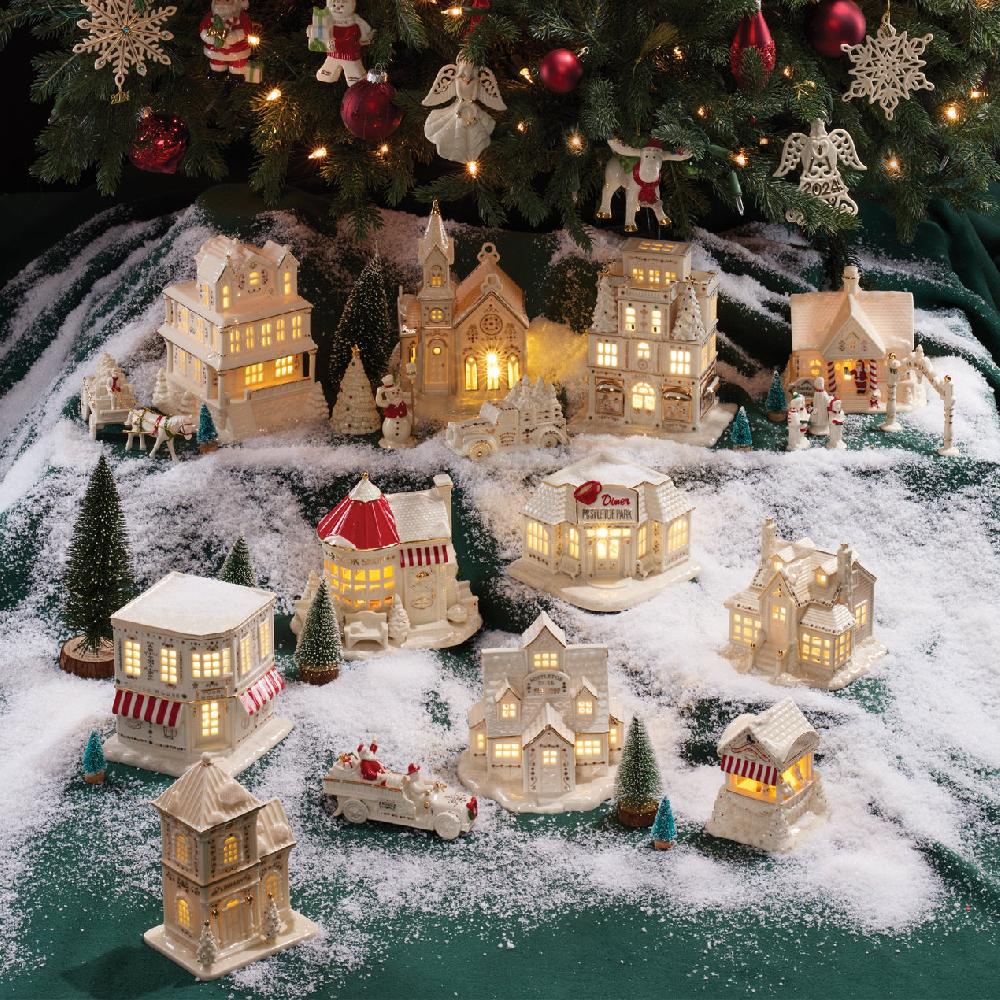 Lenox Mistletoe Park Ice Skate Rental Booth Figurine