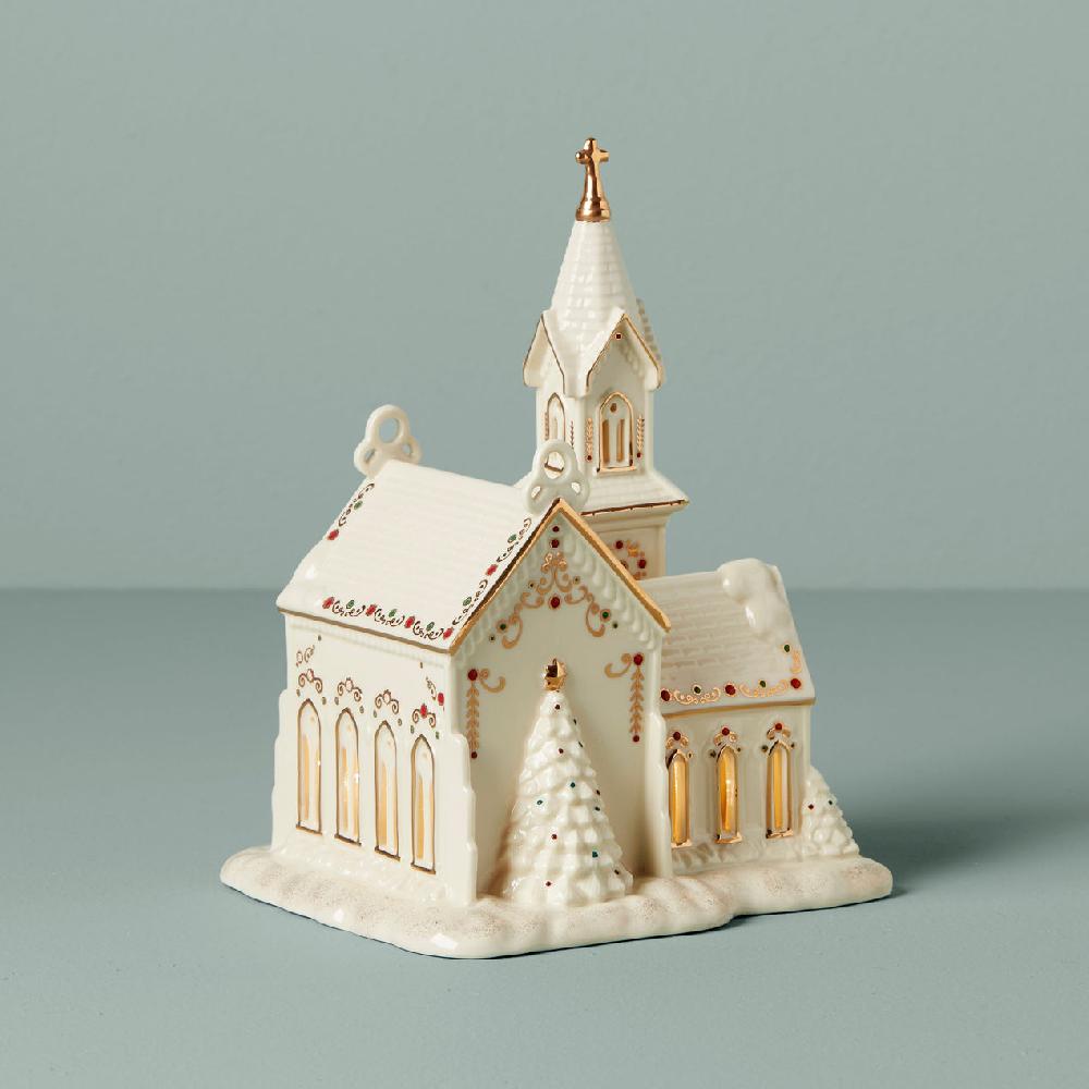 Lenox Mistletoe Park Light-Up Village Church Figurine