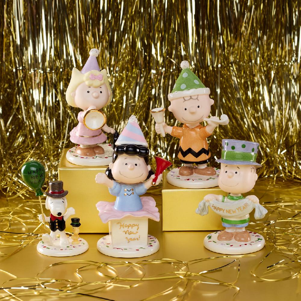 Lenox PEANUTS® 5-piece Happy New Year 5-piece Figurine Set By Lenox