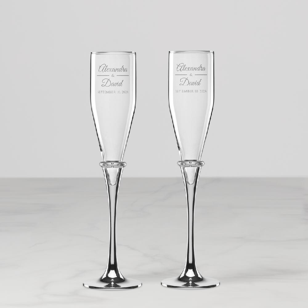 lenox Personalized Devotion 2-Piece Toasting Flute Set