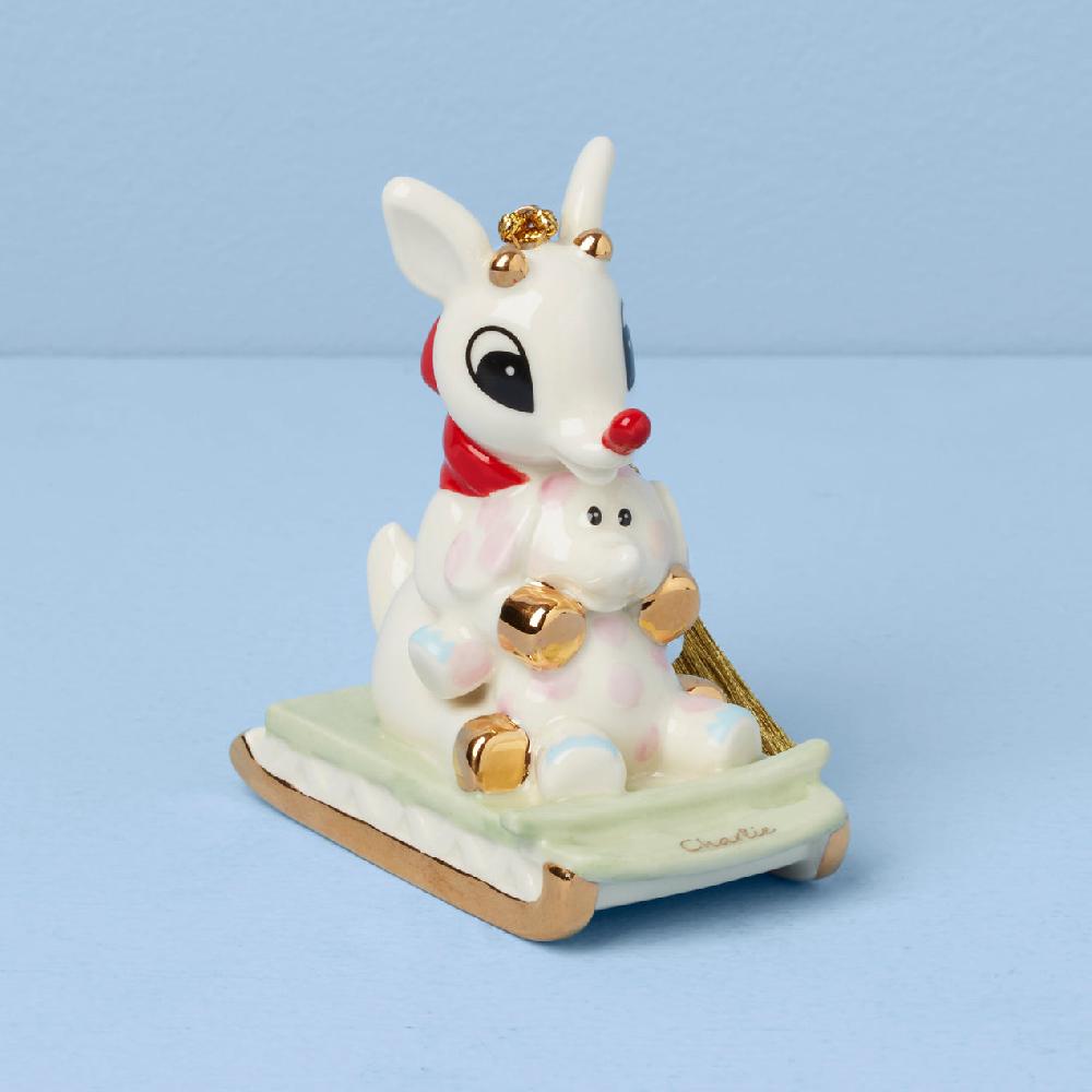 lenox Personalized Rudolph With Misfit Elephant Ornament