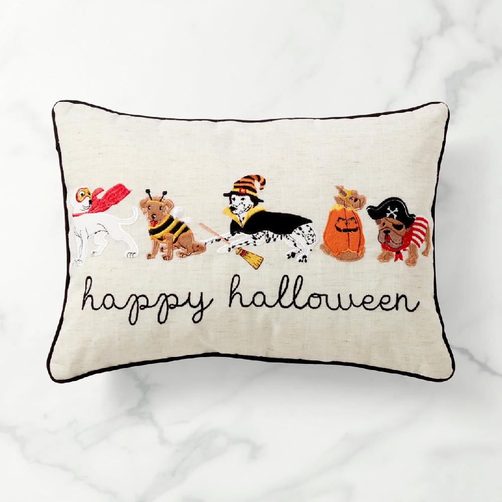 lenox Pups' Costume Party 14x20 Embroidered Halloween Pillow