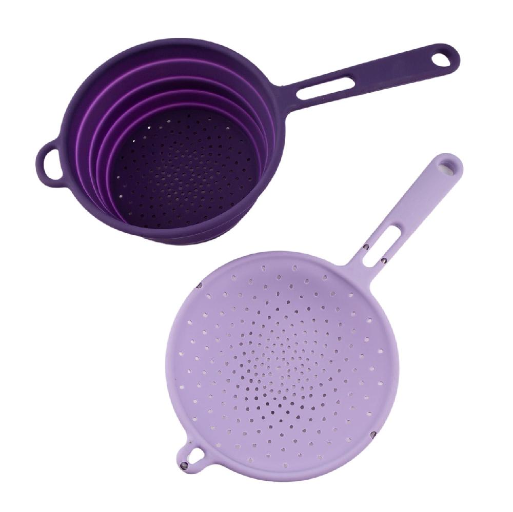 Lenox Robert Irvine 2-Piece Silicone Colander Set Purple