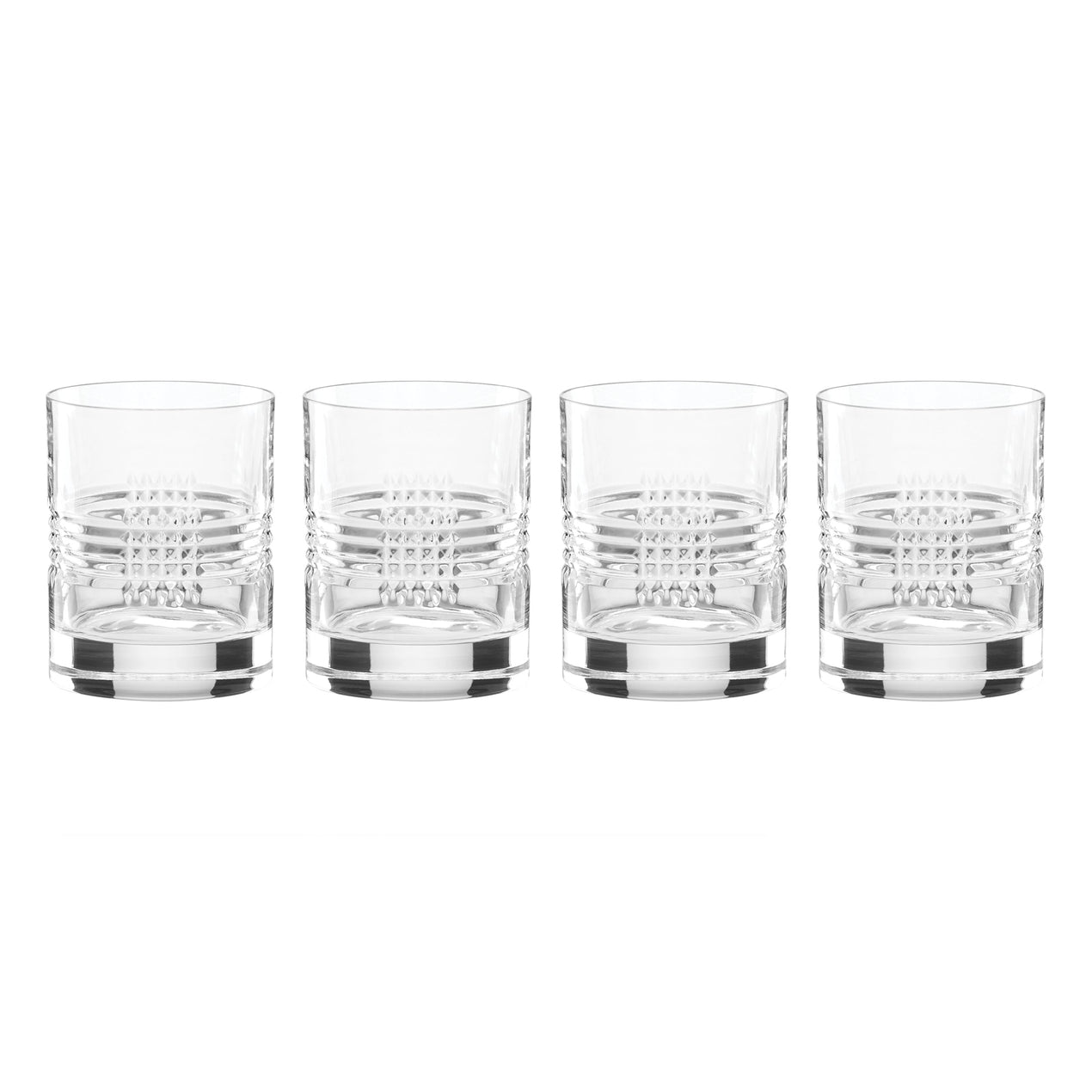 lenox Sloane Crystal Double Old Fashion Glasses - Set Of 4