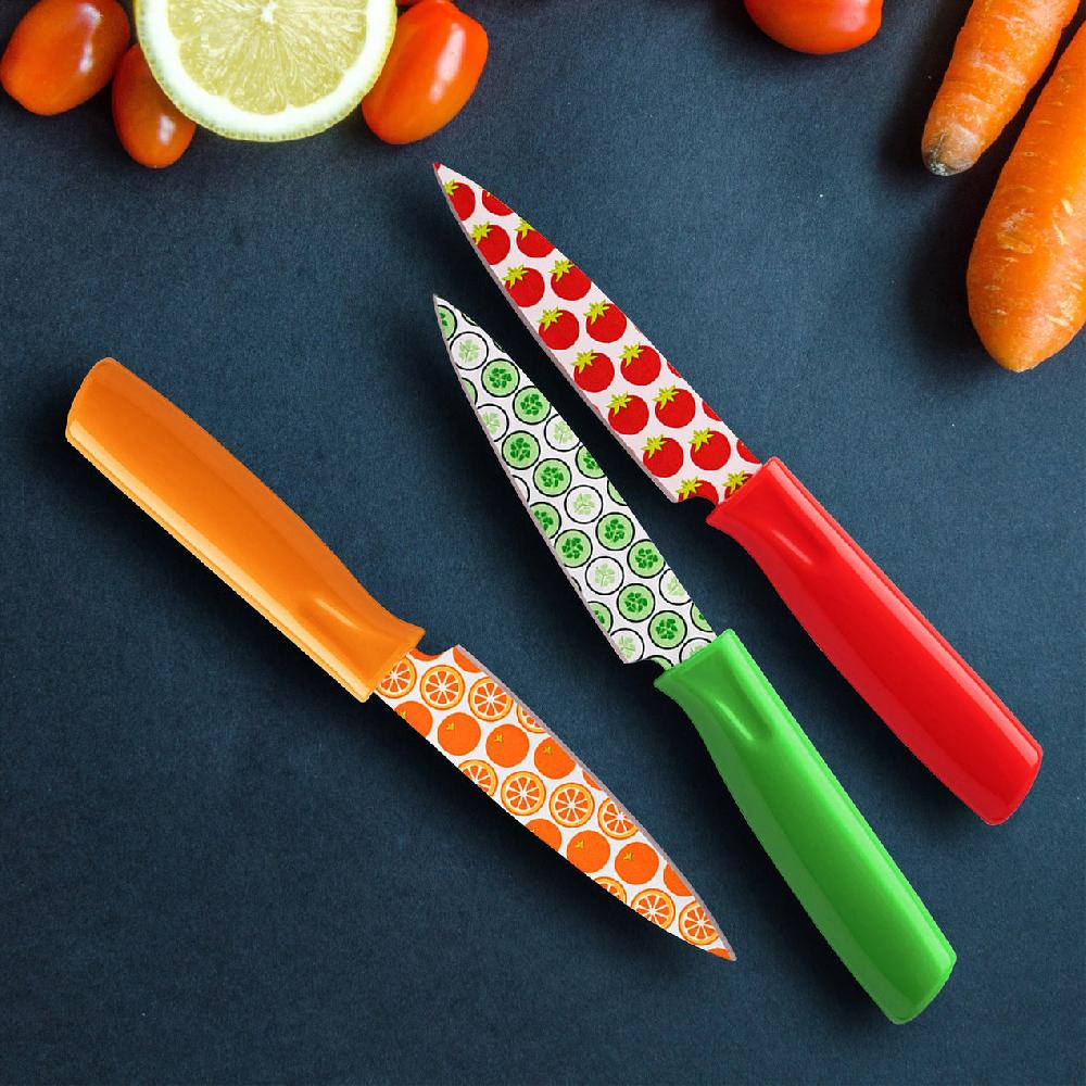 Lenox Tomodachi Printed Fruit 3 Piece Paring Knives