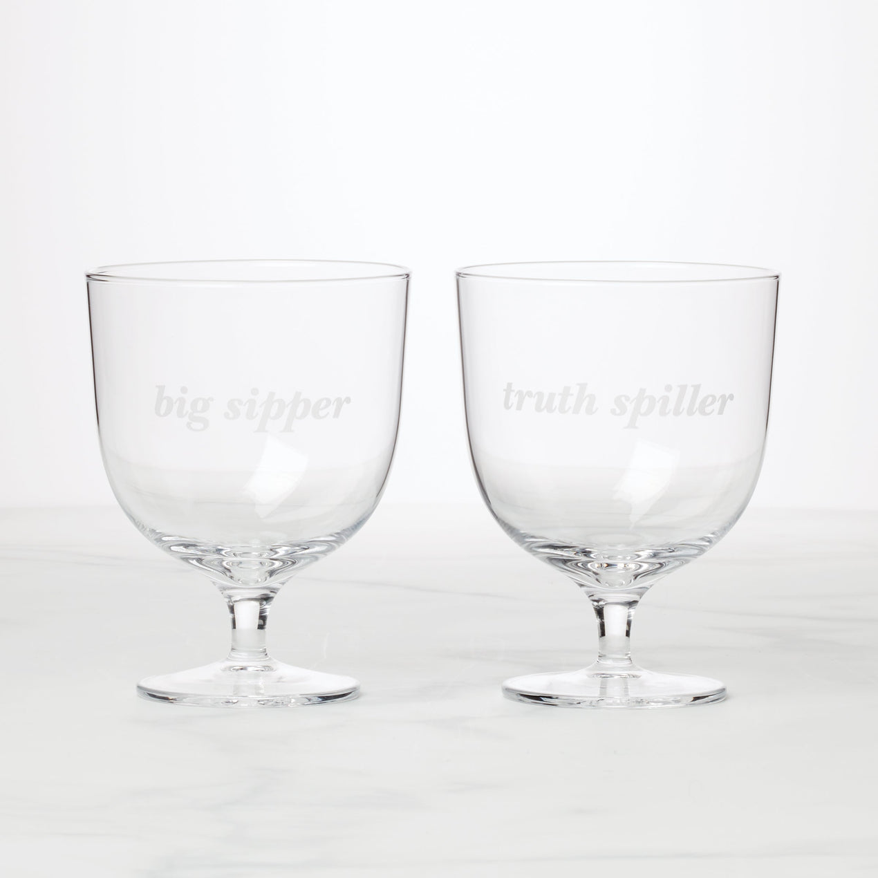 lenox Truth Spiller & Big Sipper Short Glasses - Set Of 2