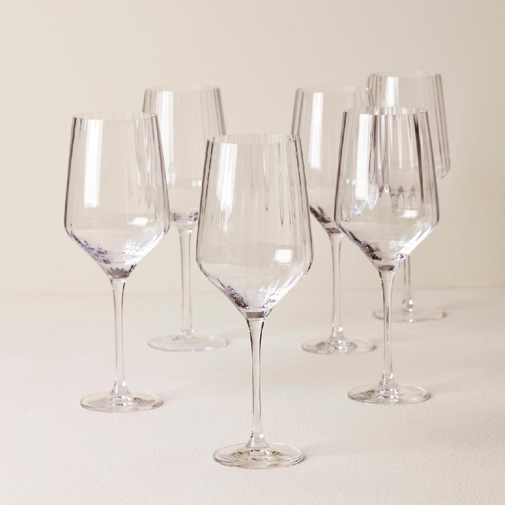 lenox Tuscany Classics Angled Optic Wine Glasses - Set Of 6