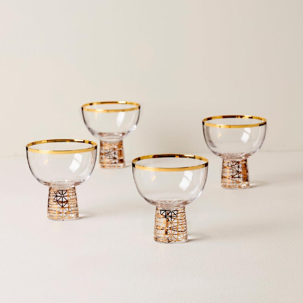 lenox Tuscany Classics Gold Frost Coupe Glasses - Set Of 4