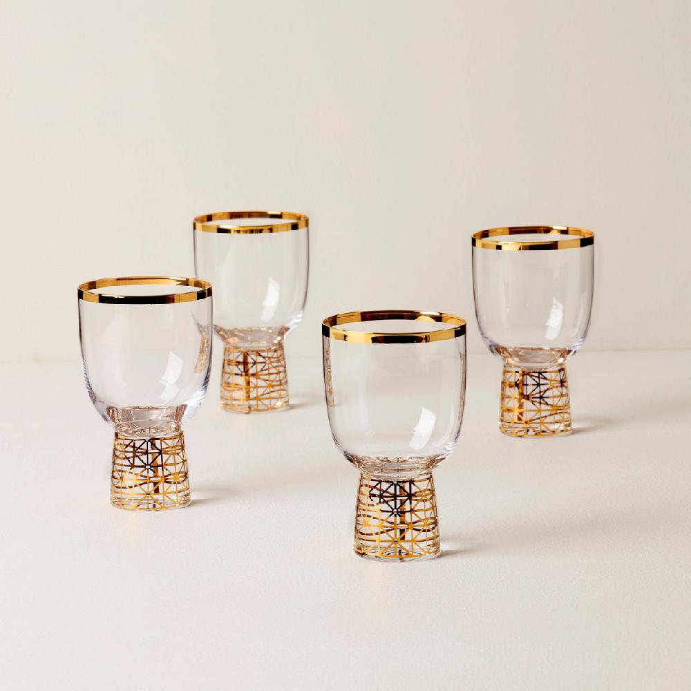 lenox Tuscany Classics Gold Frost Wine Glasses - Set Of 4