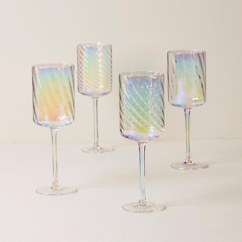lenox Tuscany Classics Iridescent White Wine Glasses - Set Of 4