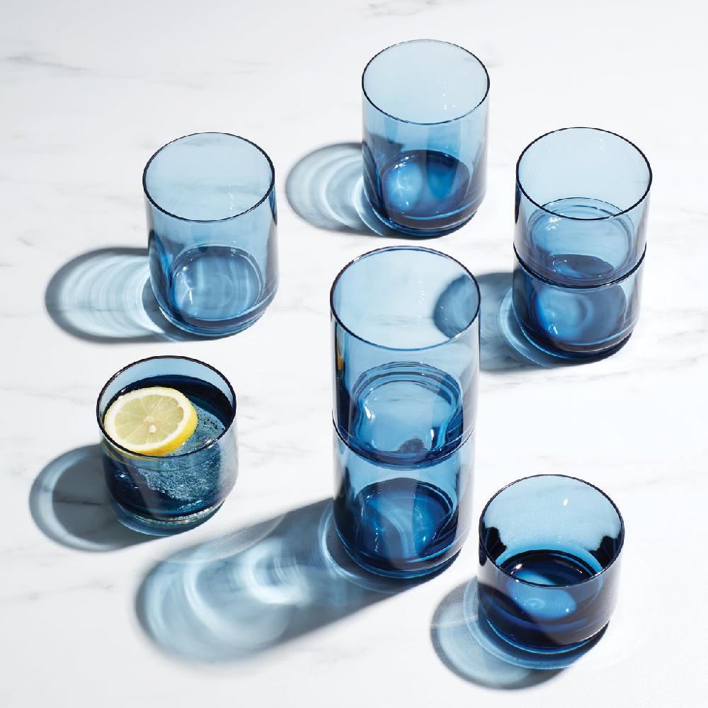 Lenox Tuscany Classics Stackable Blue Short Glasses - Set Of 4
