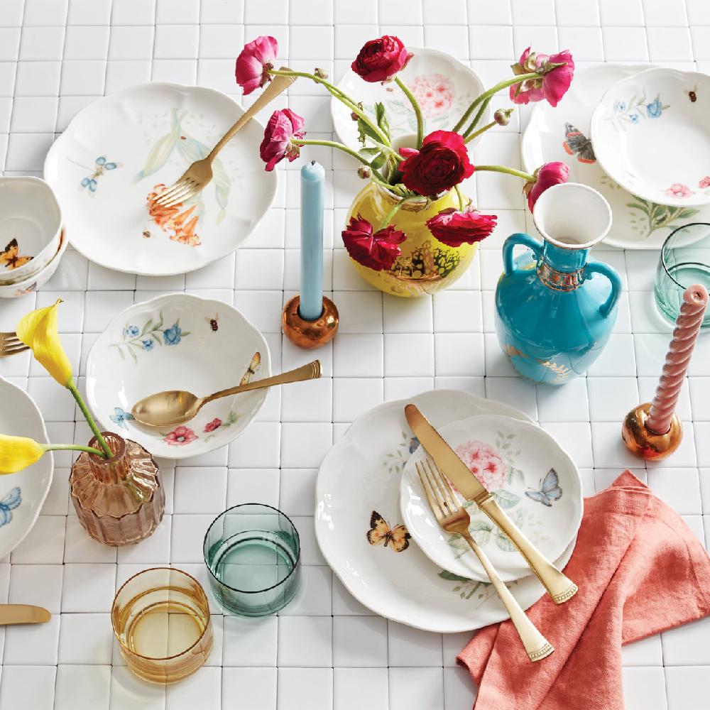 Lenox Tuscany Classics Stackable Green Short Glasses - Set Of 4