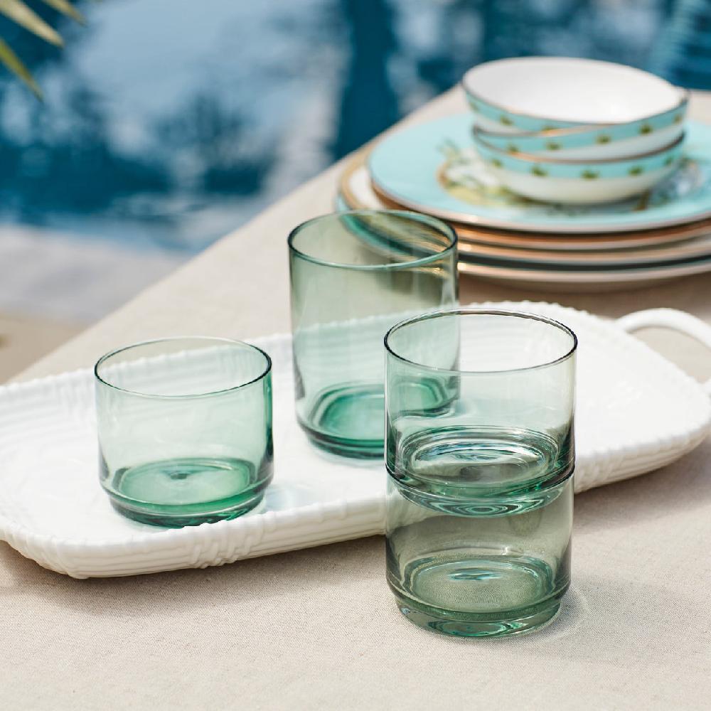 Lenox Tuscany Classics Stackable Green Tall Glasses - Set Of 4